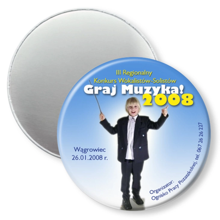 przypinka magnes Graj Muzyka 2008
