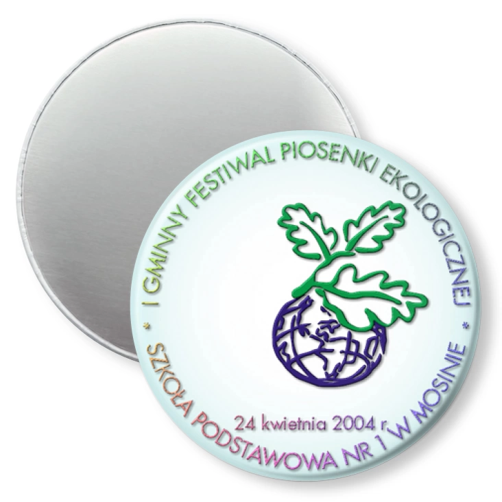przypinka magnes I Gminny Festiwal Piosenki Ekologicznej