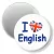 Przypinka magnes I Love English