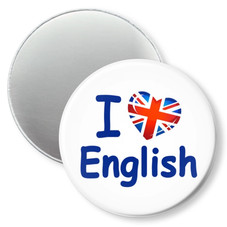 przypinka magnes I Love English