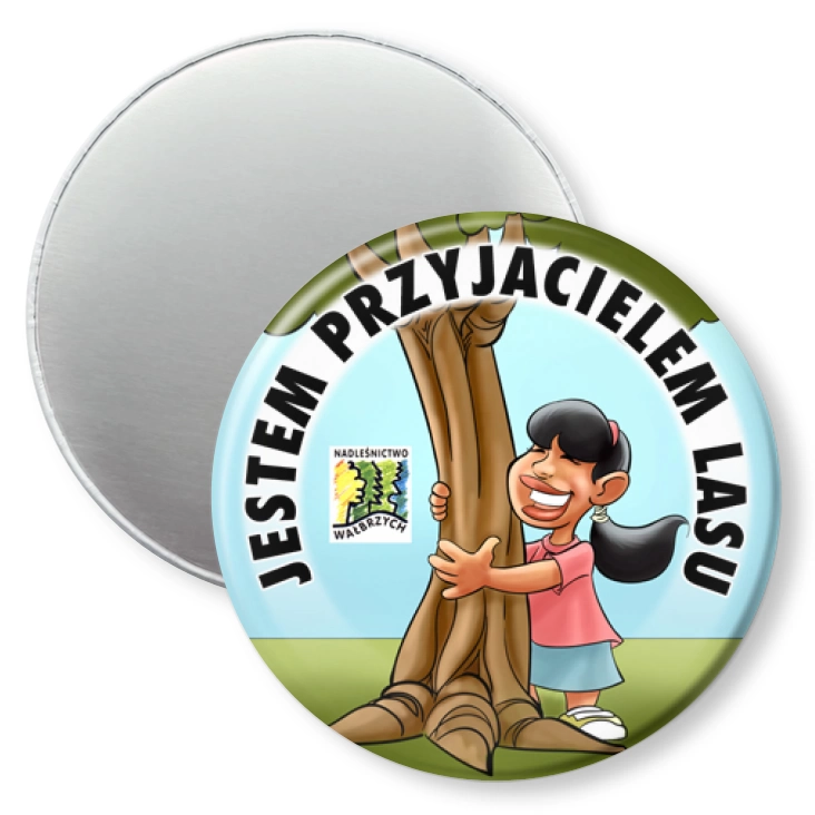 przypinka magnes Jestem Przyjacielem Lasu