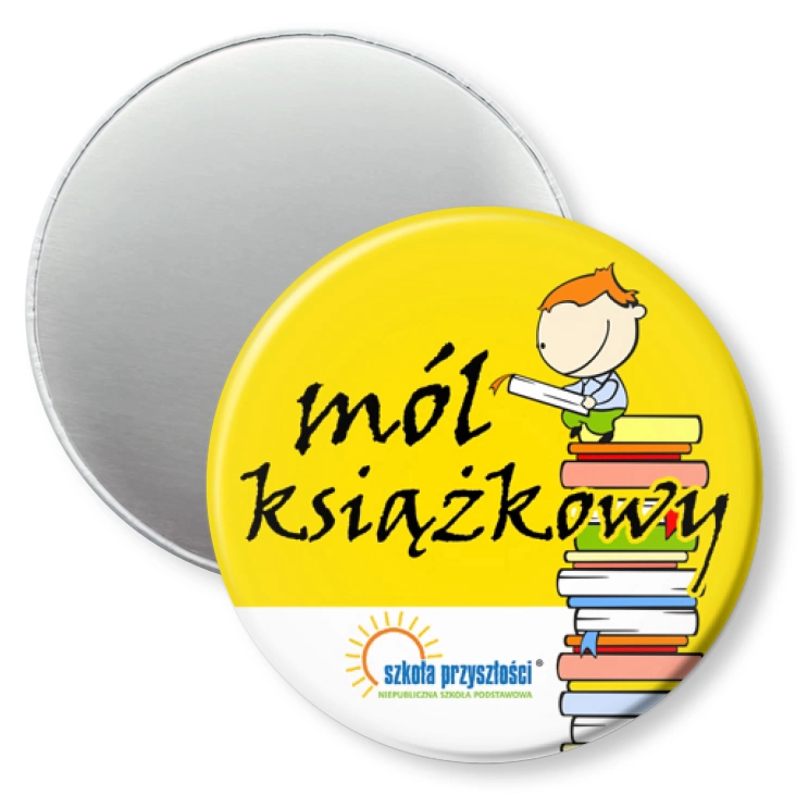 przypinka magnes Mól książkowy