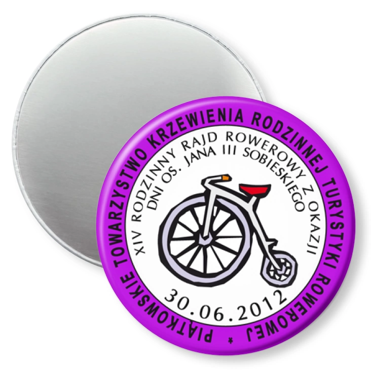 przypinka magnes Piątkowo Rodzinny Rajd Rowerowy 2012