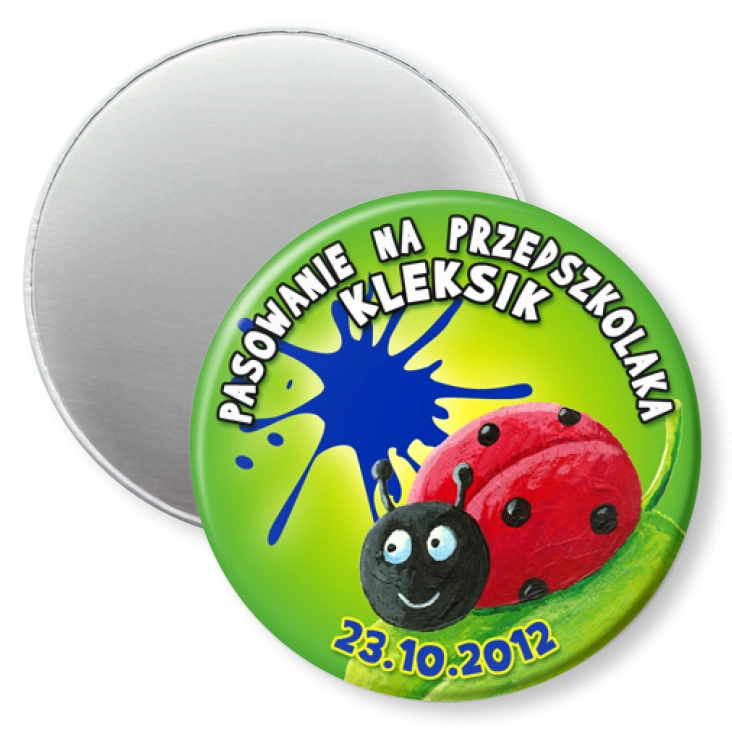 przypinka magnes Przedszkole Kleksik - Pasowanie