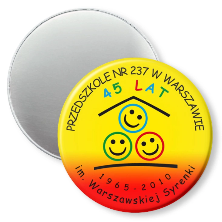 przypinka magnes Przedszkole nr 237 w Warszawie
