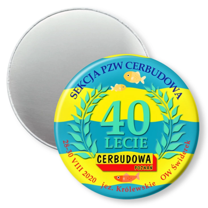 przypinka magnes PZW Cerbudowa Jubileusz 40 lat