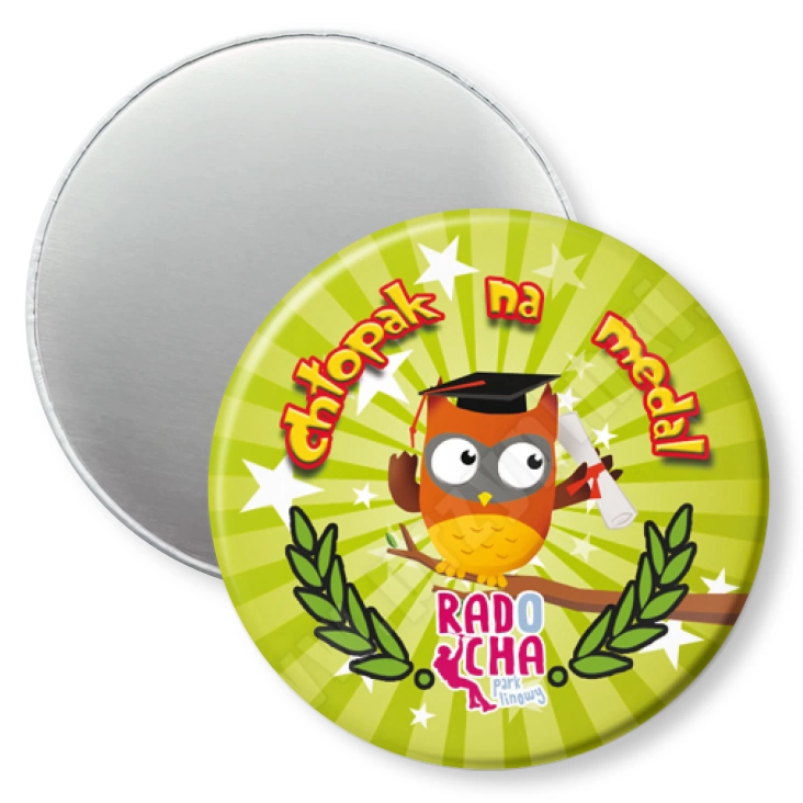 przypinka magnes Radocha - chłopak na medal