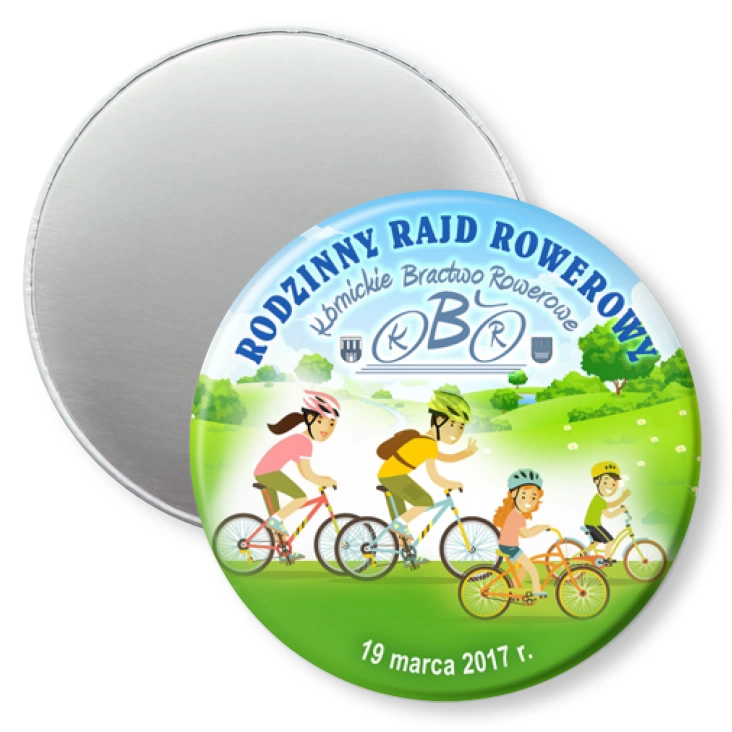 przypinka magnes Rodzinny Rajd Rowerowy