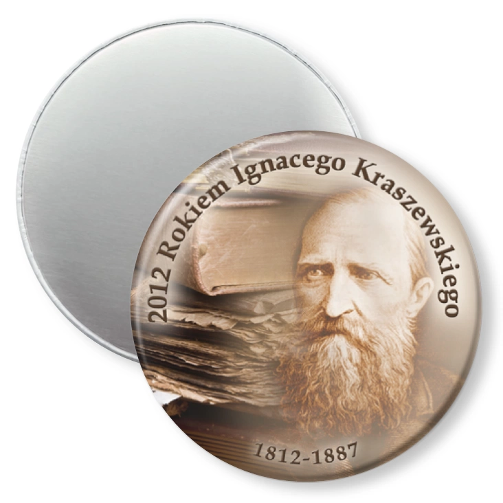 przypinka magnes 2012 Rokiem Ignacego Kraszewskiego