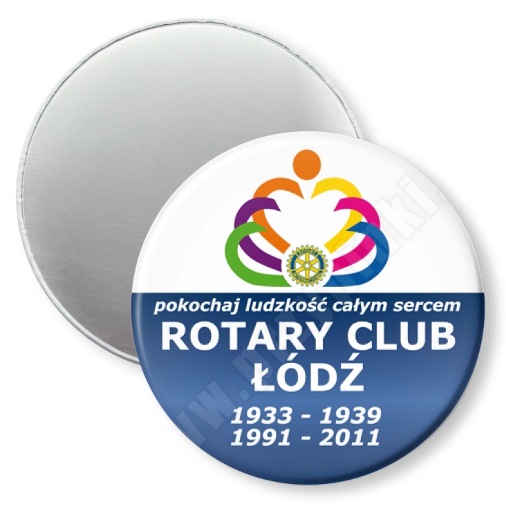 przypinka magnes Rotary Club Łodź