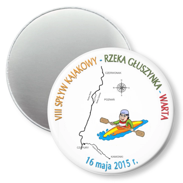 przypinka magnes Spływ kajakowy
