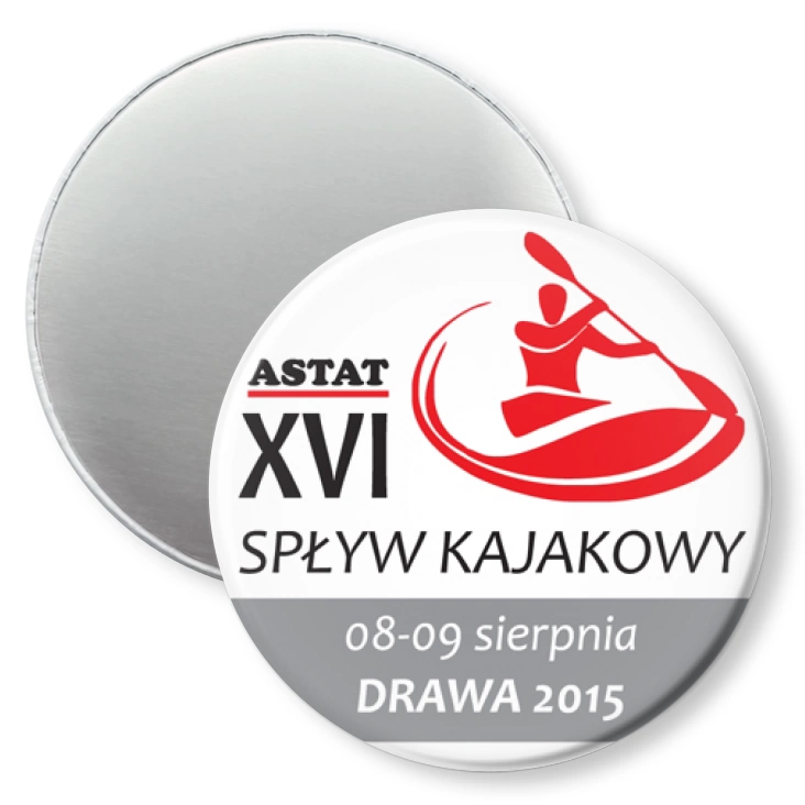 przypinka magnes Spływ Kajakowy Drawa 2015 