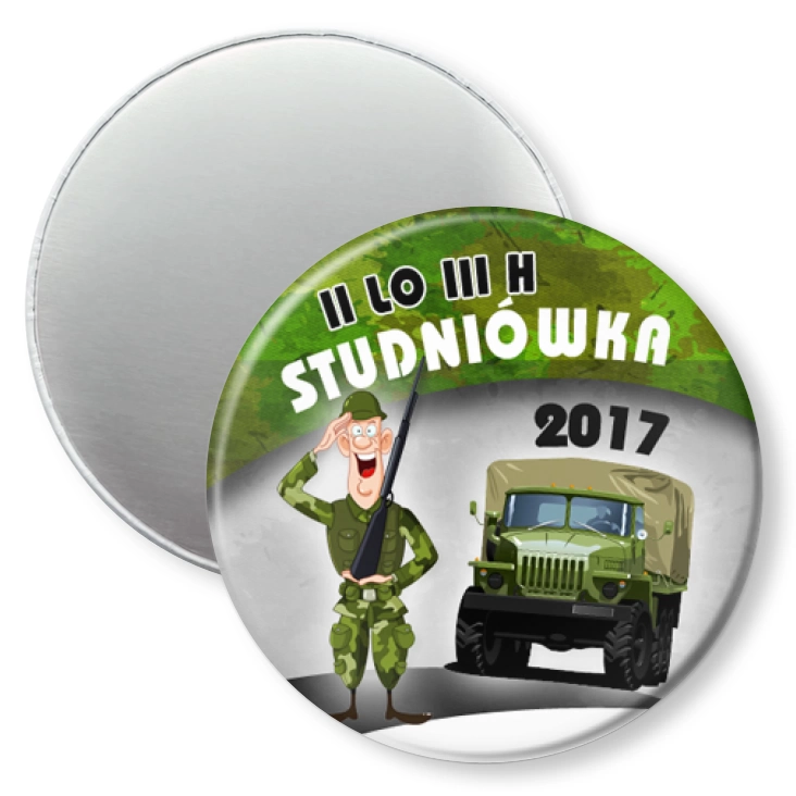 przypinka magnes Studniówka -  II LO III H