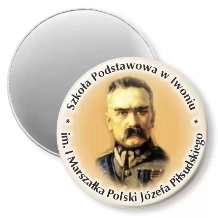przypinka magnes Szkoła Podstawowa im. Józefa Piłsudskiego w Iwoniu