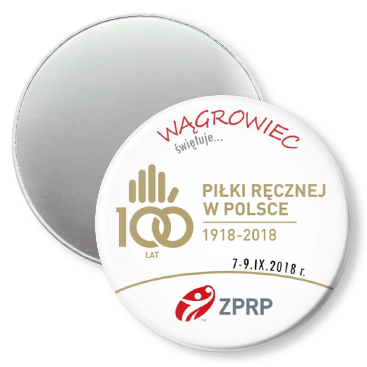 przypinka magnes Wągrowiec na stulecie