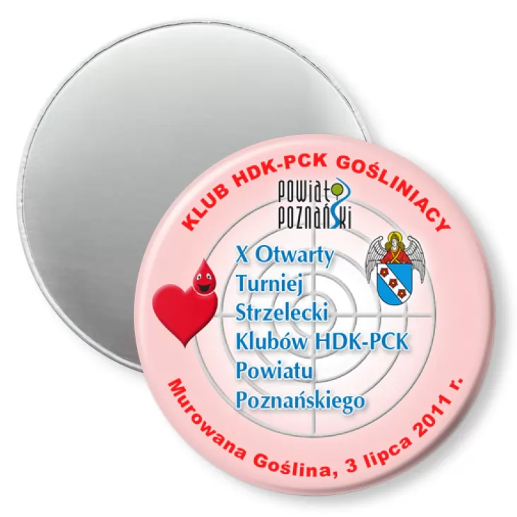 przypinka magnes X Turniej Strzelecki HDK-PCK Powiatu Poznańskiego