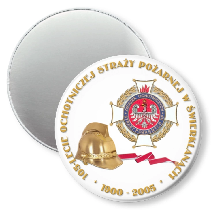 przypinka magnes 105-lecie OSP w Świerklanach