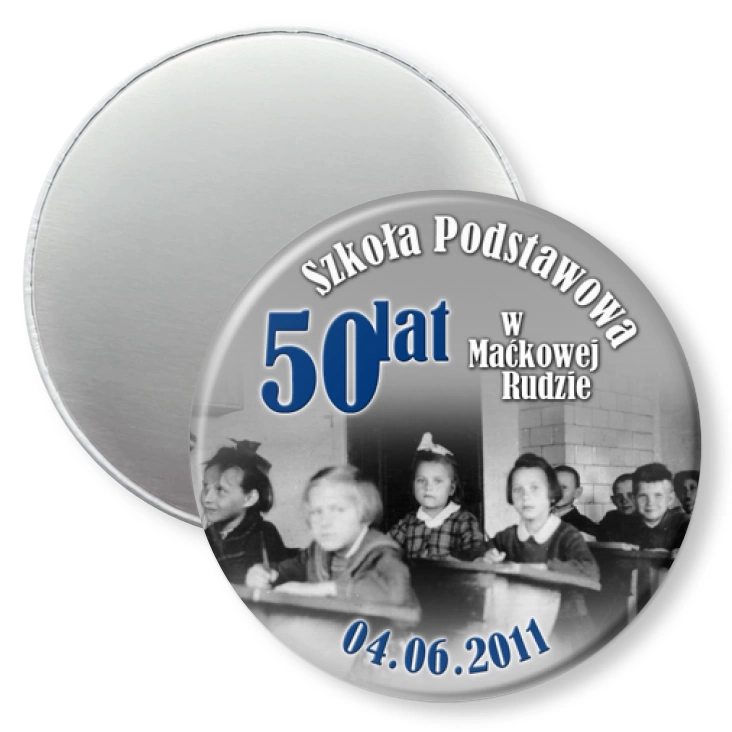 przypinka magnes 50 lat SP w Maćkowej Rudzie