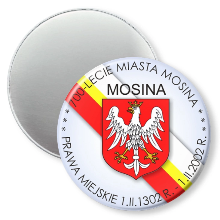 przypinka magnes 700-lecie Miasta Mosina