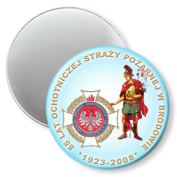 przypinka magnes 85 lat OSP w Brodowie