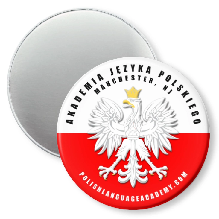 przypinka magnes Akademia Języka Polskiego