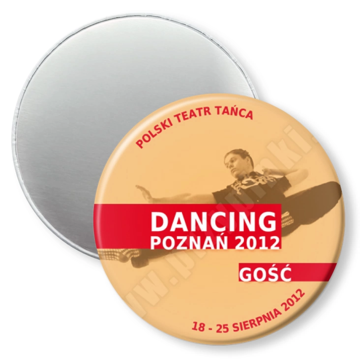 przypinka magnes Dancing Poznań 2012 - gość