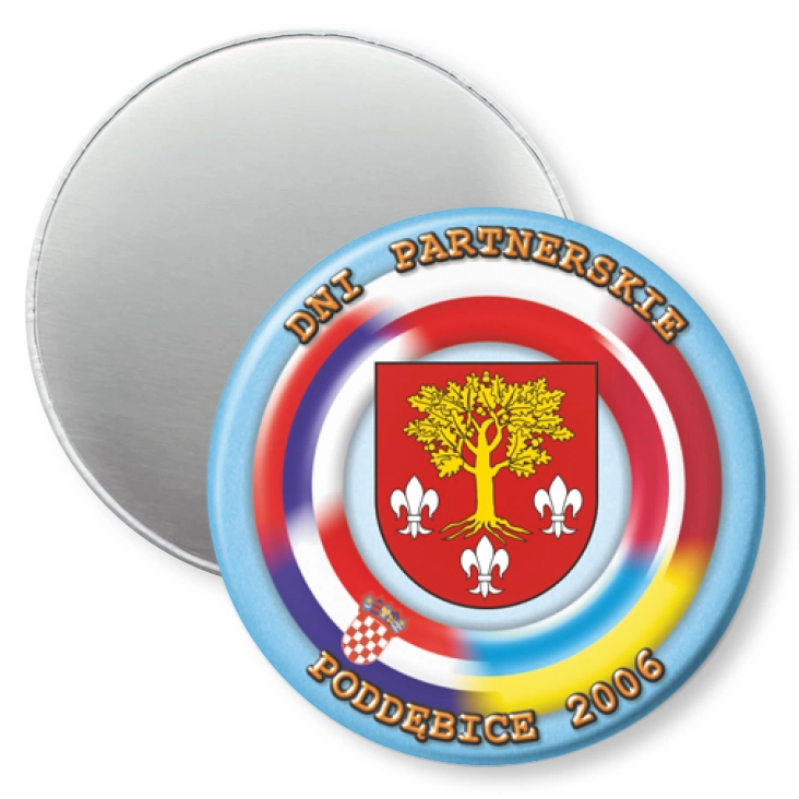 przypinka magnes Dni partnerskie - Poddębice 2006