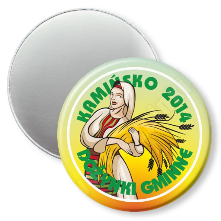 przypinka magnes Dożynki Gminne - Kamińsko 2014