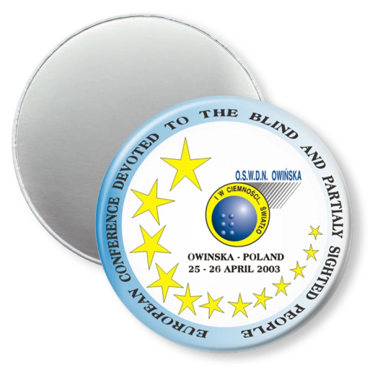 przypinka magnes European Conference Devoted To The Blind And Partialy Sighted People