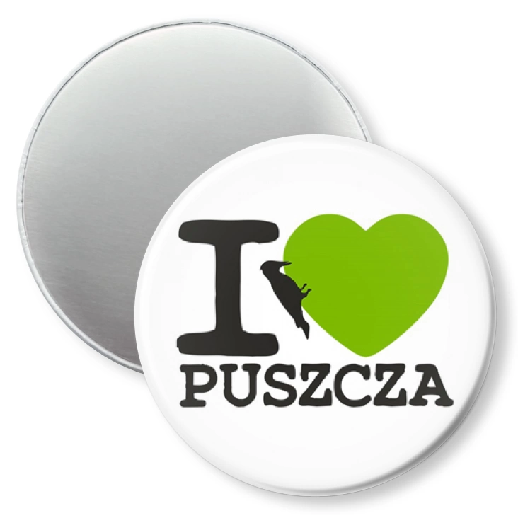 przypinka magnes I love Puszcza