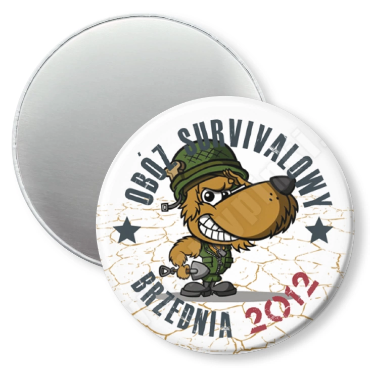 przypinka magnes Obóz survivalowy