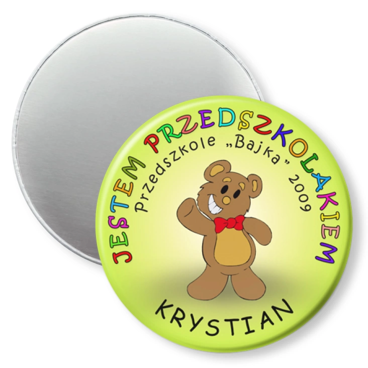 przypinka magnes Przedszkole Bajka