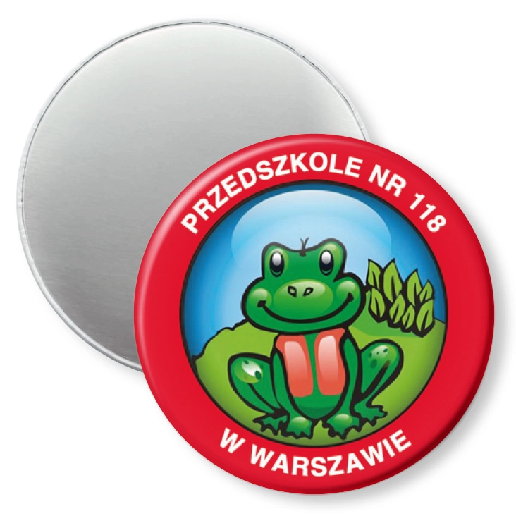 przypinka magnes Przedszkole nr 118 w Warszawie