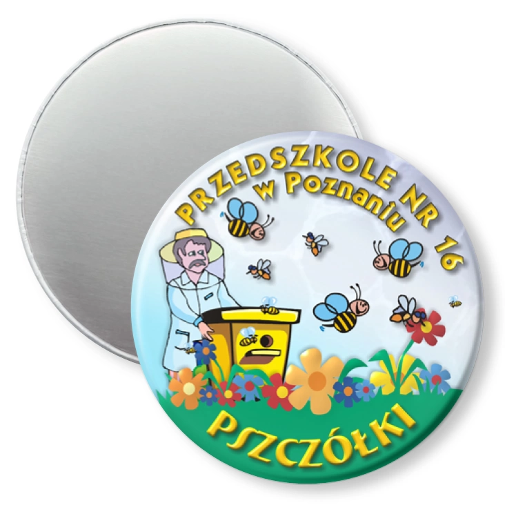 przypinka magnes Przedszkole nr 16 w Poznaniu Pszczółki