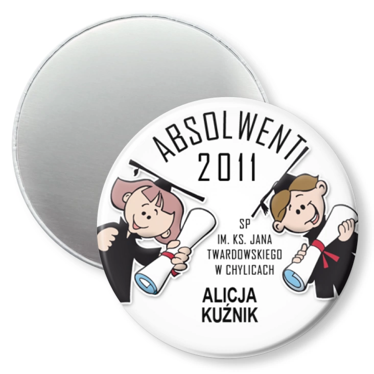 przypinka magnes SP w Chylicach - absolwent 2011