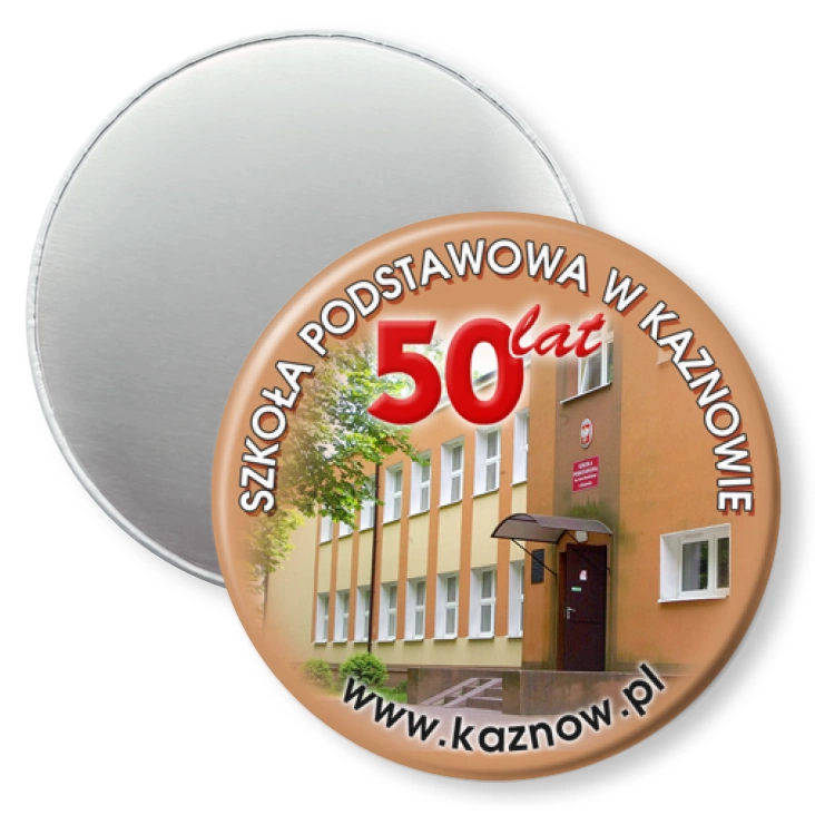 przypinka magnes Szkoła Podstawowa w Kaznowie - 50 lat
