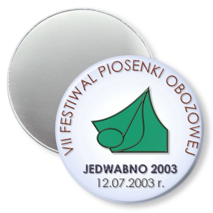 przypinka magnes VII Festiwal Piosenki Obozowej