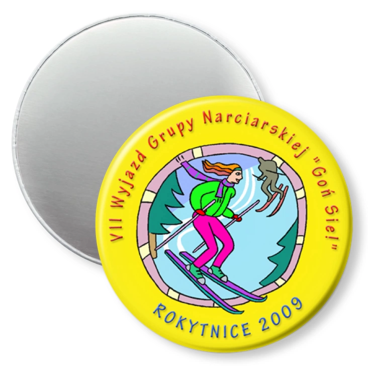 przypinka magnes VII Wyjazd Grupy Narciarskiej Goń Sie!