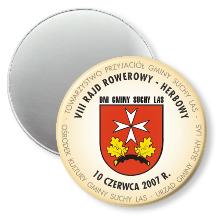 przypinka magnes VIII Rajd Rowerowy Herbowy - Sychy Las 2007