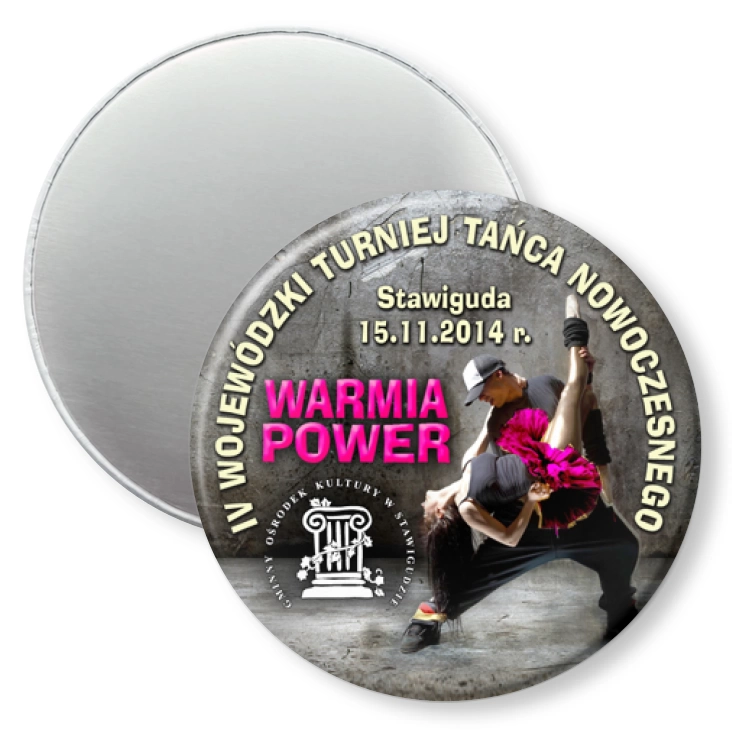 przypinka magnes Warmia Power 2014