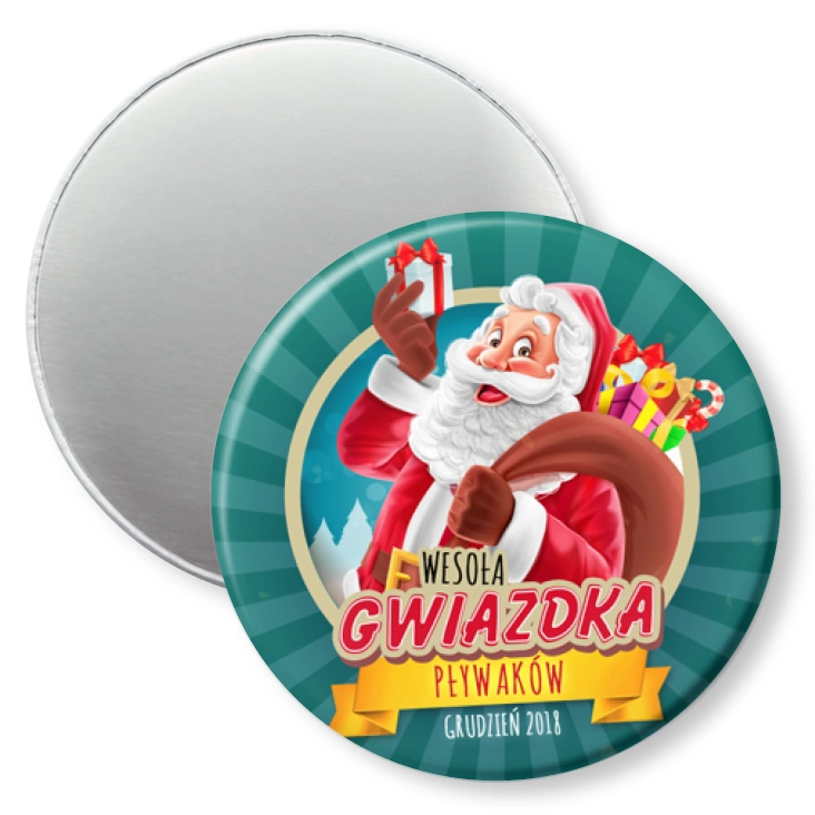 przypinka magnes Wesoła Gwiazdka Pływaków 2018