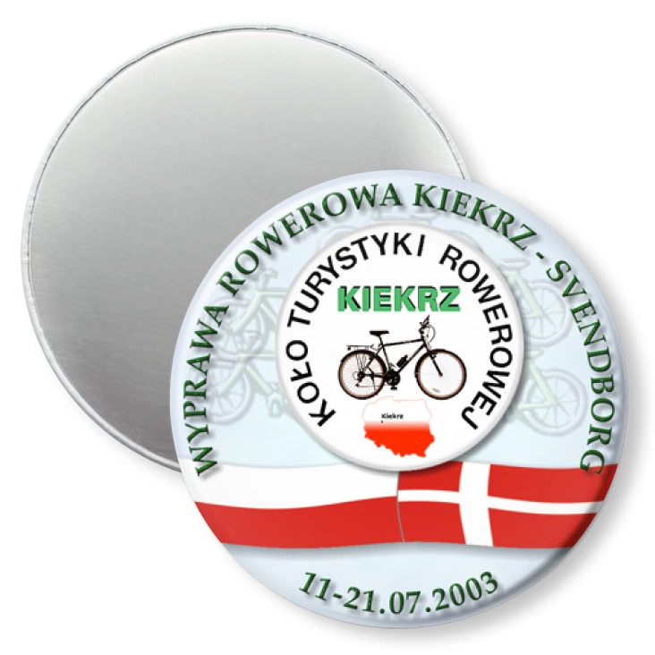 przypinka magnes Wyprawa Rowerowa Kiekrz - Svendborg