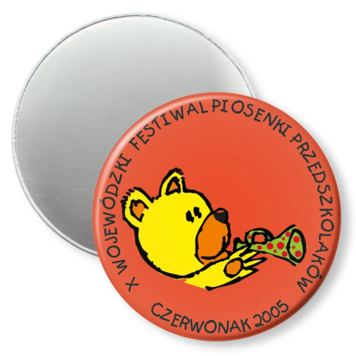 przypinka magnes X Wojewódzki Festiwal Piosenki Przedszkolaków