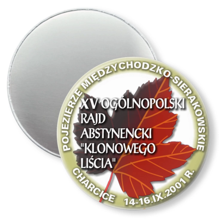 przypinka magnes XV Ogólnopolski Rajd Abstynencki Klonowego Liścia