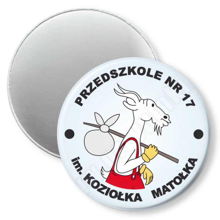 przypinka magnes Przedszkole nr 17 im. Koziołka Matołka