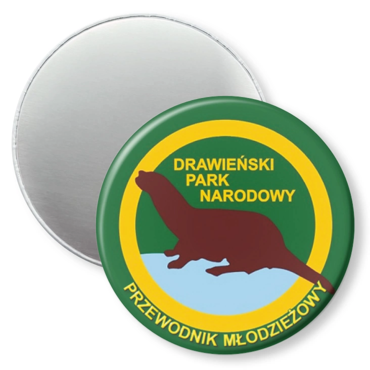 przypinka magnes Przewodnik Młodzieżowy w Drawieńskim Parku Narodowym