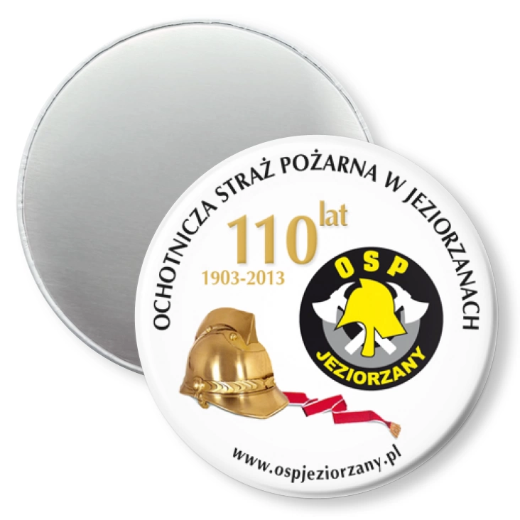 przypinka magnes 110 lat OSP w Jeziorzanach