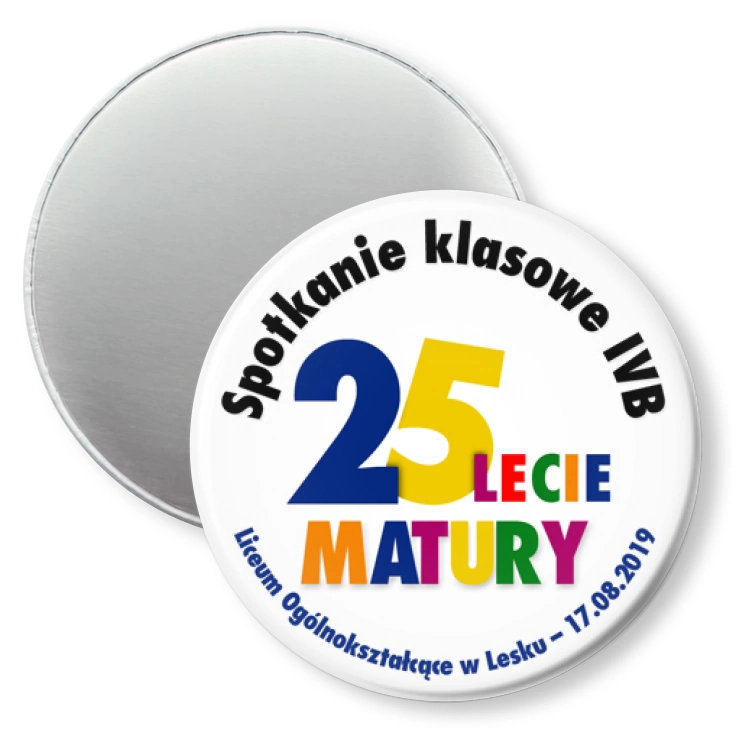 przypinka magnes 25-lecie matury Oława