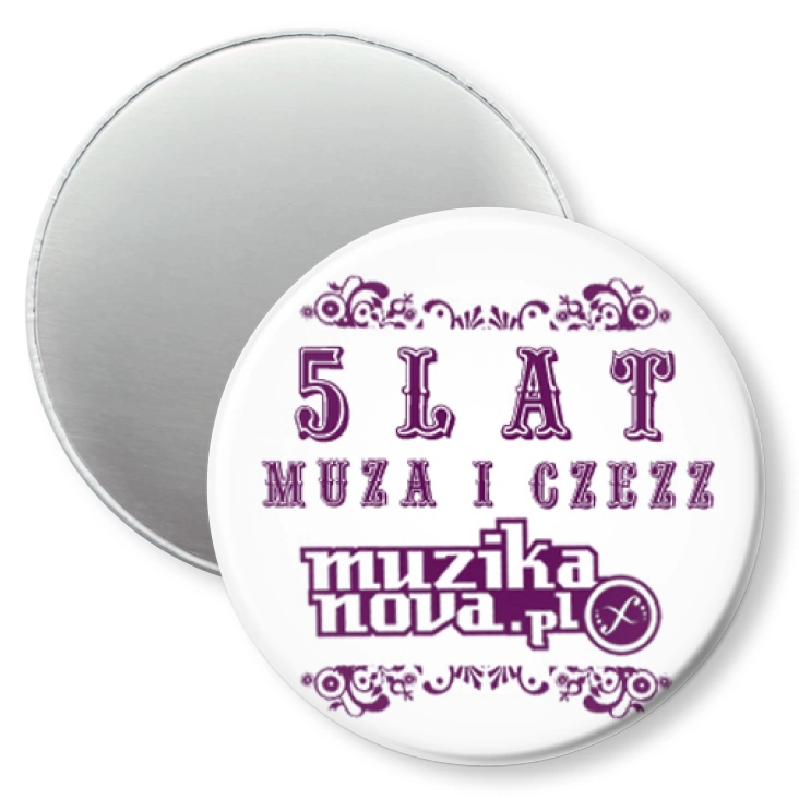 przypinka magnes 5 lat Muzikanova.pl