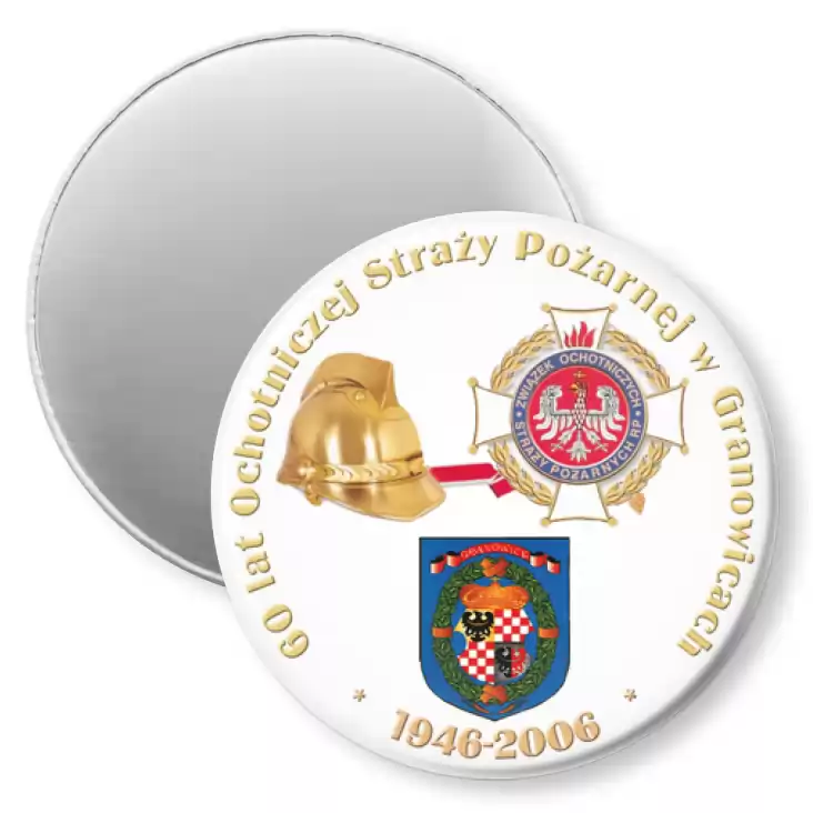 przypinka magnes 60 lat OSP w Gronowicach